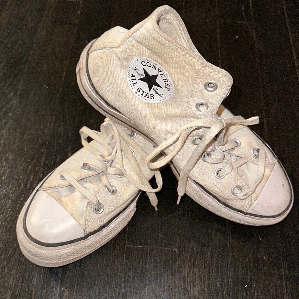 Converse white with platform women’s size 8.5